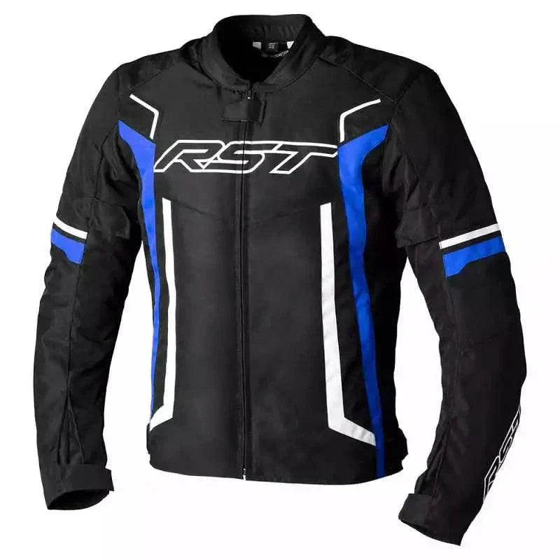 PILOT EVO CE MENS TEXTILE JACKET - BLACK/BLUE/WHITE - UK 52 / EUR 62 / INTL 4XL