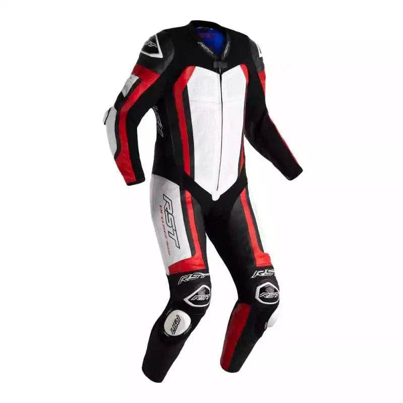 PRO SERIES EVO AIRBAG CE MENS LEATHER SUIT - BLACK/WHITE/RED - UK 52 / EUR 62 / INTL 4XL