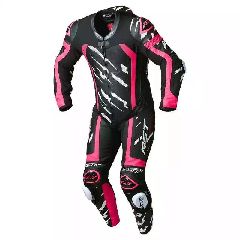 PRO SERIES EVO AIRBAG CE MENS LEATHER SUIT - NEONPINK/WHITELIGHTNING - UK 52 / EUR 62 / INTL 4XL