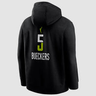 Nike Paige Bueckers Black Dallas Wings Hoodie Hoodie unisex detail view 3 | Dash Racegear — Nike black Dallas Wings hoodie with Paige Bueckers detailing