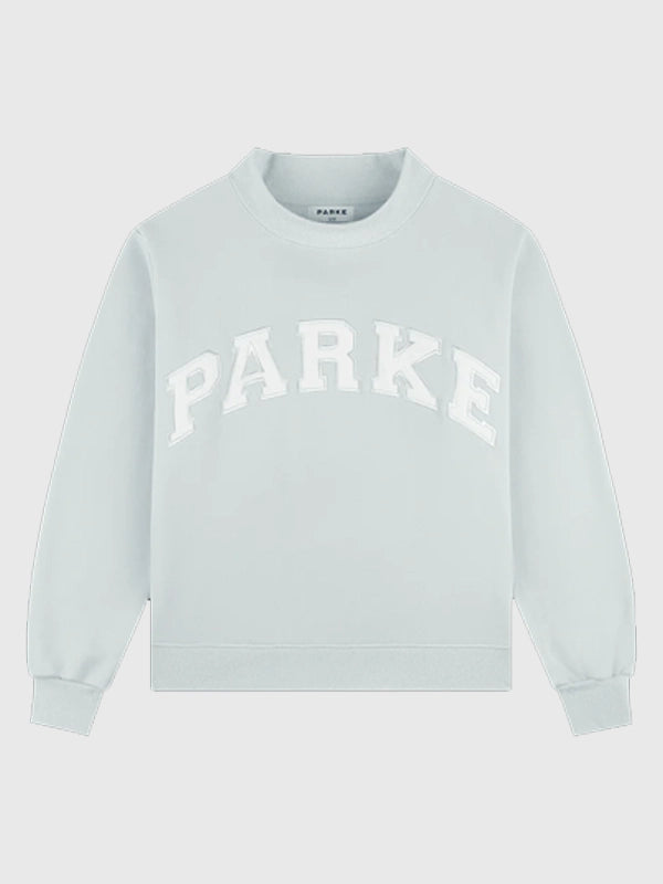 Parke Bridal Varsity Mockneck Sweatshirt Sweatshirt unisex front product view | Dash Racegear — Parke 2026 bridal varsity mockneck fleece sweatshirt in blue, perfect for cozy everyday wear.