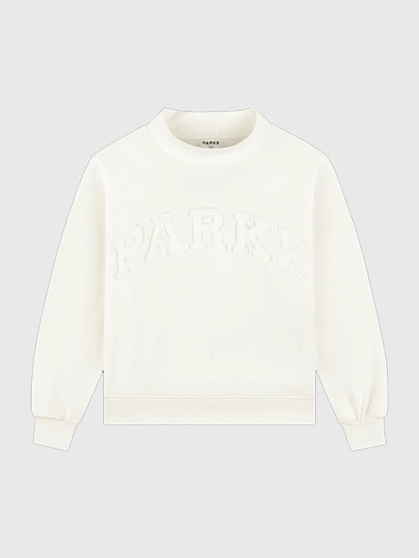 Parke Bridal Varsity Mockneck Sweatshirt Sweatshirt unisex detail view 2 | Dash Racegear — Parke 2026 bridal varsity mockneck fleece sweatshirt in cream, perfect for cozy everyday wear.