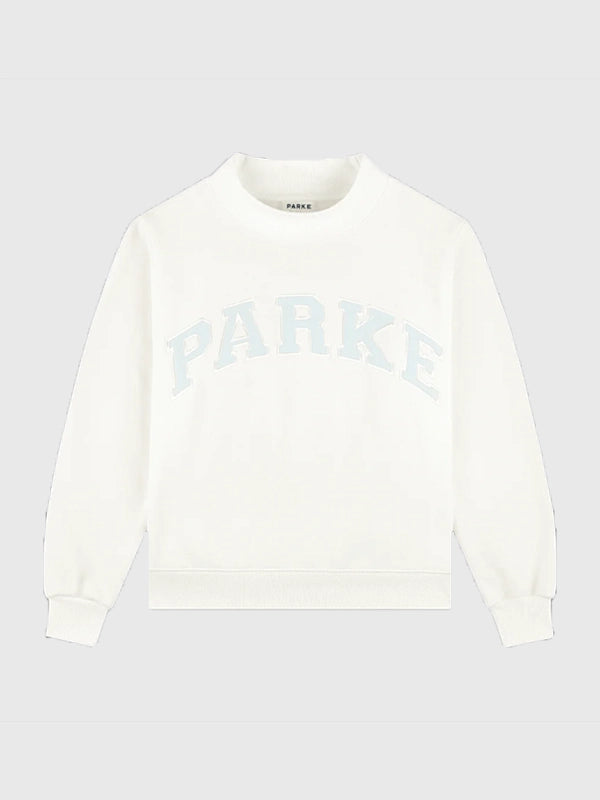 Parke Bridal Varsity Mockneck Sweatshirt Sweatshirt unisex detail view 3 | Dash Racegear — Parke 2026 bridal varsity mockneck fleece sweatshirt in off-white, perfect for cozy everyday wear.