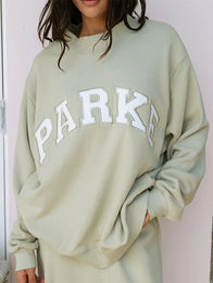 Parke Summerland Varsity Mockneck Sweatshirt Sweatshirt unisex detail view 7 | Dash Racegear — Parke unisex sweatshirt featuring mockneck style and simple varsity-inspired look for daily outfits.