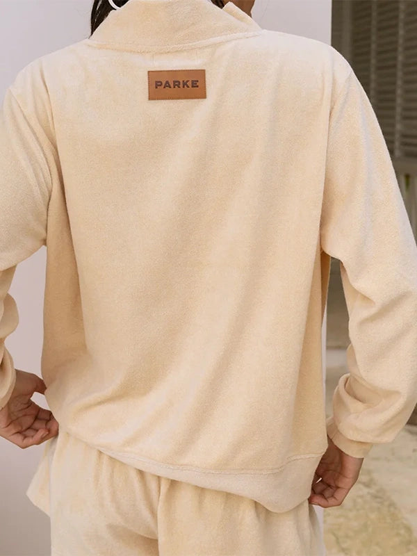 Parke Summerland Towel Terry Mockneck Sweatshirt Sweatshirt unisex detail view 5 | Dash Racegear — Parke 2026 sweatshirt featuring mockneck design and soft towel terry construction for daily wear comfort.