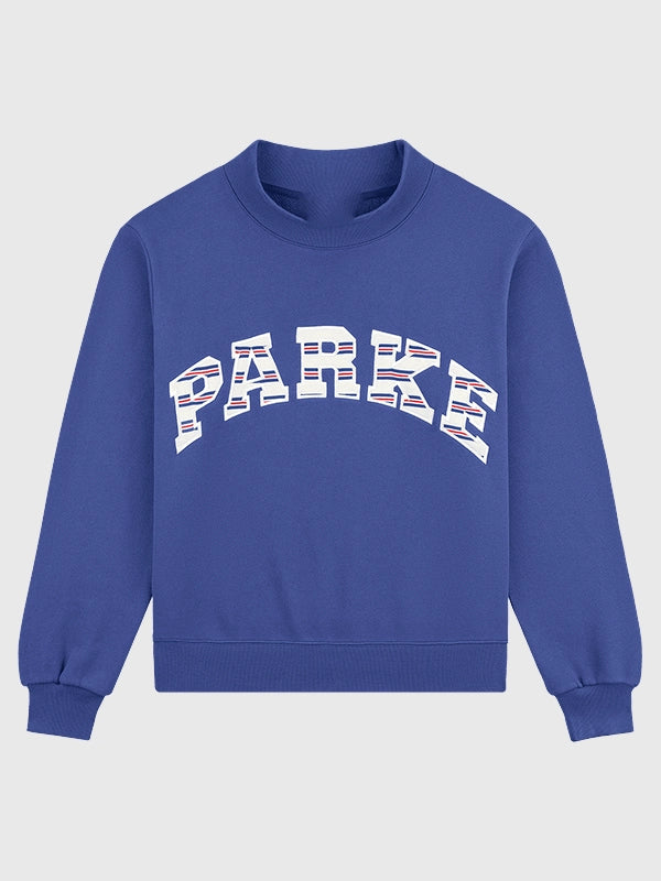 Parke Americana Varsity Mockneck Fashion Apparel unisex front product view | Dash Racegear — Front image of Parke Americana Varsity Mockneck