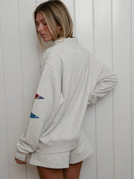 Parke Flagship Mockneck Sweatshirt Sweatshirt unisex detail view 4 | Dash Racegear — women wearing Parke Flagship Mockneck Sweatshirt