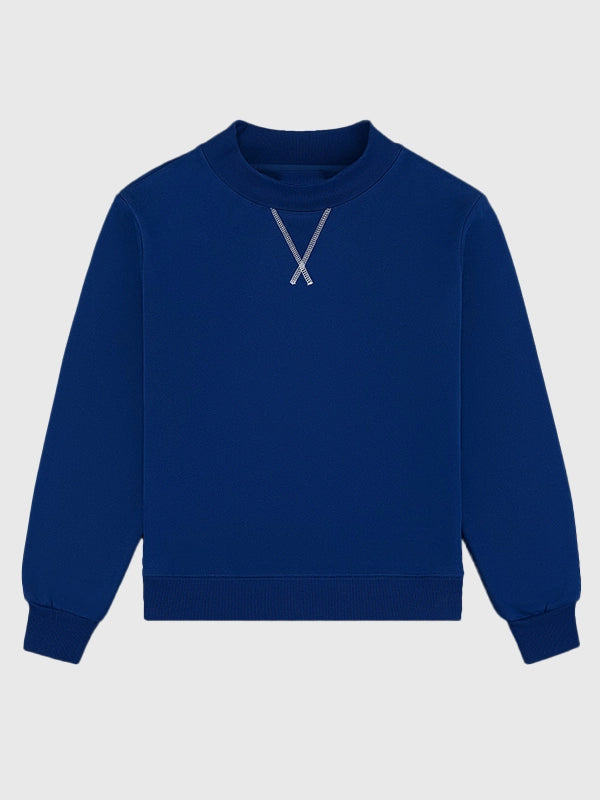 Parke Holiday Classic Mockneck Sweatshirt Sweatshirt unisex detail view 4 | Dash Racegear — Elevate your casual wardrobe with the Parke Holiday Navy Blue Mockneck Sweatshirt, ideal for layering and relaxation.