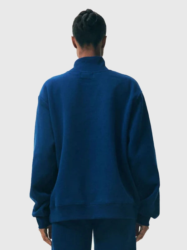 Parke Holiday Varsity Turtleneck Sweatshirt Sweatshirt unisex detail view 2 | Dash Racegear — 2025 Parke Holiday Varsity Turtleneck Fleece Sweatshirt in Blue, warm turtleneck design, casual unisex fit, perfect for cold-weather layering.