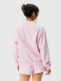 Parke Polka Dot Varsity Mockneck Sweatshirt Sweatshirt unisex detail view 5 | Dash Racegear — Parke Polka Dot Varsity mockneck fleece sweatshirt blending premium warmth with contemporary everyday wearability.