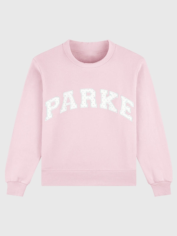 Parke Birthday Drop 2026 Varsity Mockneck Fashion Apparel unisex front product view | Dash Racegear — Unisex Parke 2026 Birthday Drop Varsity Mockneck Fleece Sweatshirt in Multicolor with cozy warmth and premium everyday comfort.