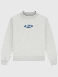 Parke Signature Patch Mockneck Sweatshirt Sweatshirt unisex front product view | Dash Racegear — 2026 Parke grey Signature Patch mockneck fleece sweatshirt, soft cozy fit for modern casual streetwear.
