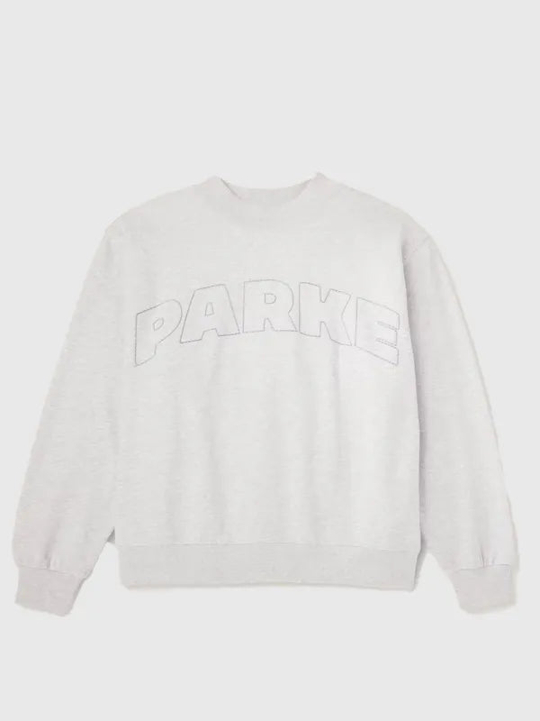 Parke x Target Mockneck Sweatshirt Sweatshirt unisex front product view | Dash Racegear — Women’s Parke x Target Sweatshirt Mockneck Pullover in Heather Grey, lightweight warmth for daily comfort and style