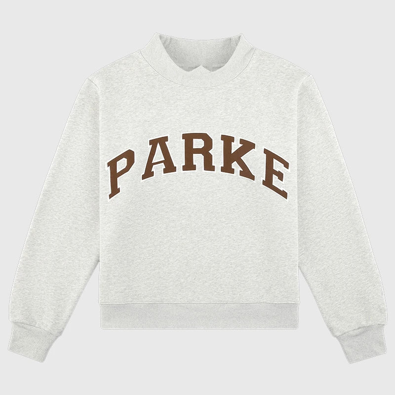 Parke Texas Varsity Mockneck Sweatshirt Sweatshirt unisex detail view 2 | Dash Racegear — Parke Texas Retro Varsity Mockneck Sweatshirt