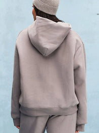 Parke Monochrome Varsity Zip Up Hoodie Hoodie unisex detail view 5 | Dash Racegear — Grey Parke Monochrome Varsity Hoodie 2026, zip-up design and warm fleece perfect for casual outings.