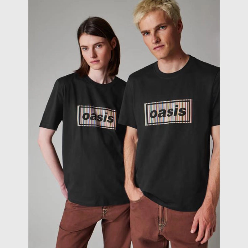 Paul Smith x Oasis Black Stripe Logo T-Shirt Shirt unisex detail view 2 | Dash Racegear — Paul Smith Oasis Black Stripe Logo T Shirt