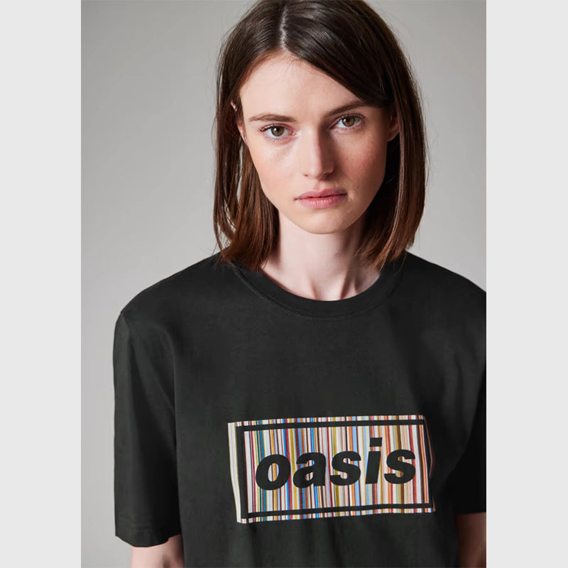 Paul Smith x Oasis Black Stripe Logo T-Shirt Shirt unisex detail view 5 | Dash Racegear — Paul Smith With Oasis Black Stripe Graphic Streetwear Tee