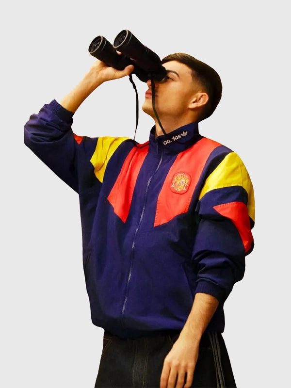 Adidas Backyard Legends 2026 Pedri Spain Jacket Jacket unisex detail view 2 | Dash Racegear — Adidas Backyard Legends Campaign Pedri Spain 2026 Best Midfielder Jacket with sleek football-inspired streetwear design.