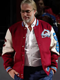 Peter Forsberg Colorado Avalanche’s 30th Anniversary Celebration Jacket Jacket unisex front product view | Dash Racegear — Peter Forsberg Colorado Avalanche 30th Anniversary Celebration Jacket with commemorative graphics and premium detailing for NHL…