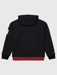 Allen Iverson 76ers x Mitchell & Ness Playmaker Hoodie Hoodie unisex detail view 2 | Dash Racegear — Black Allen Iverson playmaker pullover hoodie by 76ers x Mitchell & Ness, ideal for casual wear.