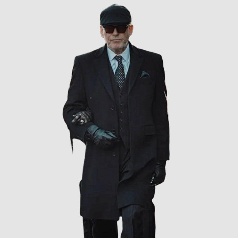 MobLand Conrad Harrigan Black Coat Jacket unisex detail view 3 | Dash Racegear — Conrad Harrigan’s Black Coat – MobLand Movie Fashion