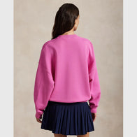 Polo Ralph Lauren US Open Crewneck Fleece Sweatshirt Sweatshirt unisex detail view 8 | Dash Racegear — Unisex Polo Ralph Lauren US Open 2025 pink fleece crewneck sweatshirt with signature logo.