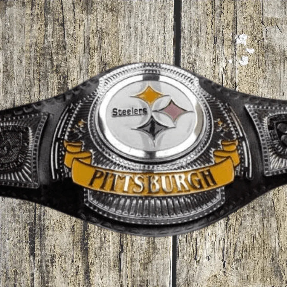 Pittsburgh Steelers Fan Wrestling Championship Title Belt - 2 | Dash Racegear