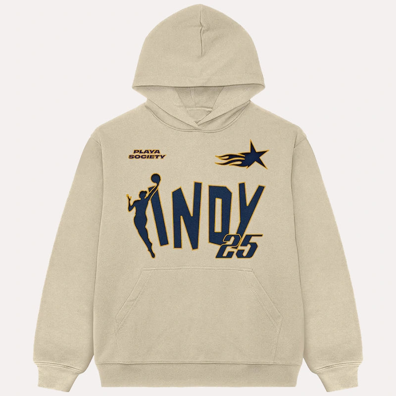 Playa Society WNBA All-Star Game Indy Hoodie Hoodie unisex detail view 2 | Dash Racegear — Indy 2025 Hoodie – Playa Society WNBA All-Star Drop