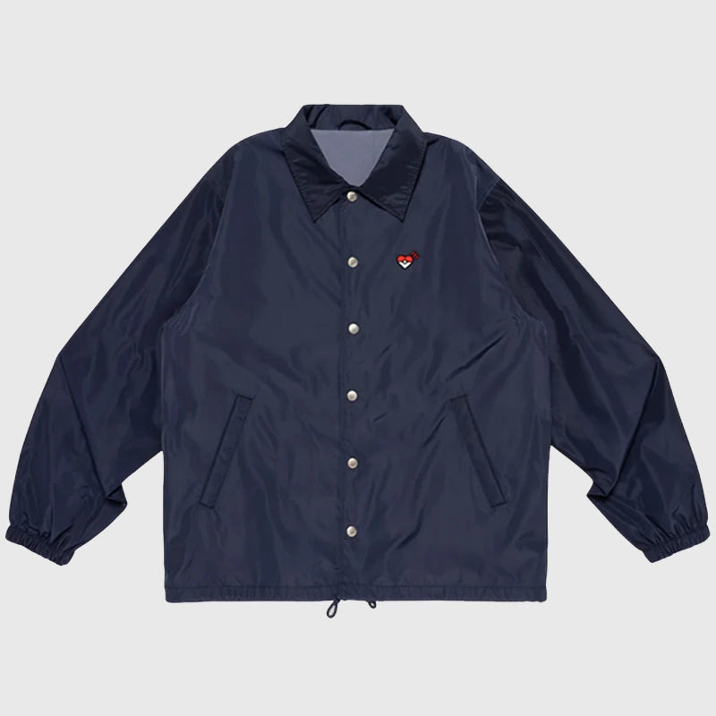 Human Made x Pokemon Coach Jacket Jacket unisex front product view | Dash Racegear — Human Made x Pokémon coach jacket styled for downtown streetwear energy