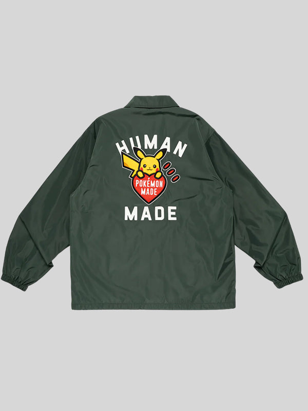 Human Made x Pokemon Coach Jacket Jacket unisex detail view 5 | Dash Racegear — Trend-forward Human Made Pokémon jacket styled with vintage sneakers