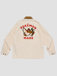 Human Made x Pokemon Coverall Jacket Jacket unisex detail view 2 | Dash Racegear — Human Made Pokémon collab workwear jacket for collectors and fans