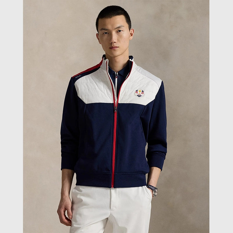 Ralph Lauren US Ryder Cup Hybrid Jacket Jacket unisex detail view 3 | Dash Racegear — full image of Polo Ralph Lauren 2025 Hybrid Jacket Ryder Cup