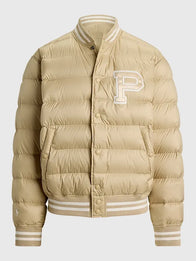Polo Ralph Lauren The Colden Quilted Letter Jacket Jacket unisex detail view 4 | Dash Racegear — 2026 Polo Ralph Lauren Colden tan brown puffer jacket, quilted design for premium cold-weather street fashion.