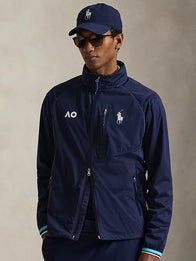 Polo Ralph Lauren Australian Open Ballperson Jacket Jacket unisex front product view | Dash Racegear — Navy blue Australian US Open Ballperson Jacket by Polo Ralph Lauren, sporty, breathable, and courtside-ready.