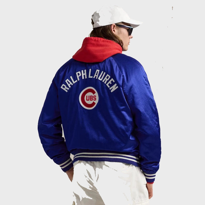 Polo Ralph Lauren Cubs Satin Jacket Jacket unisex detail view 3 | Dash Racegear — Authentic Polo Ralph Lauren Cubs Satin Outerwear