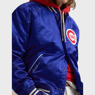 Polo Ralph Lauren Cubs Satin Jacket Jacket unisex detail view 4 | Dash Racegear — Polo Ralph Lauren Cubs Satin Jacket – Retro & Sporty