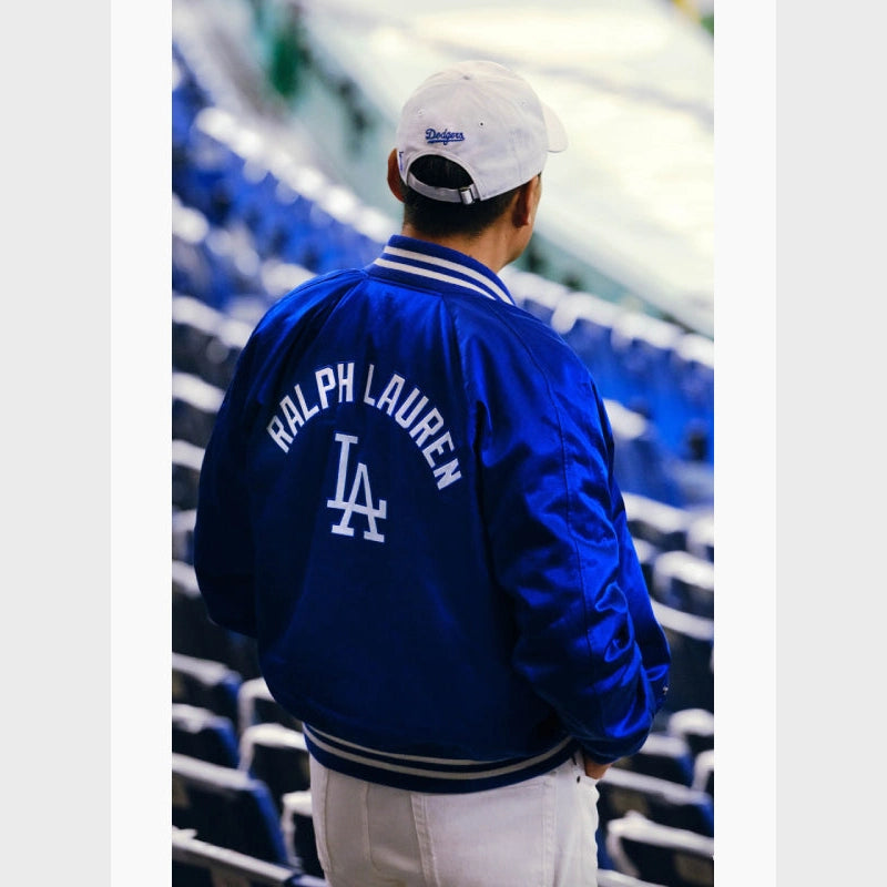 MLB Tokyo Series Polo Ralph Lauren Dodgers Satin Jacket Jacket unisex detail view 4 | Dash Racegear — Stylish Dodgers Tokyo Series Satin Jacket by Polo Ralph Lauren
