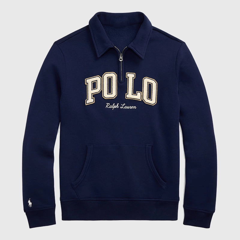 Mark Lee Polo Ralph Lauren Quarter-Zip Sweatshirt Sweatshirt unisex detail view 2 | Dash Racegear — Polo Ralph Lauren sweatshirt quarter-zip modeled by Mark Lee