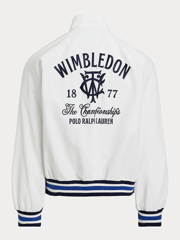 Polo Ralph Lauren x Wimbledon 2026 Twill Jacket Jacket unisex detail view 4 | Dash Racegear — Unisex Wimbledon Championships 2026 twill jacket in white with classic Polo Ralph Lauren styling.