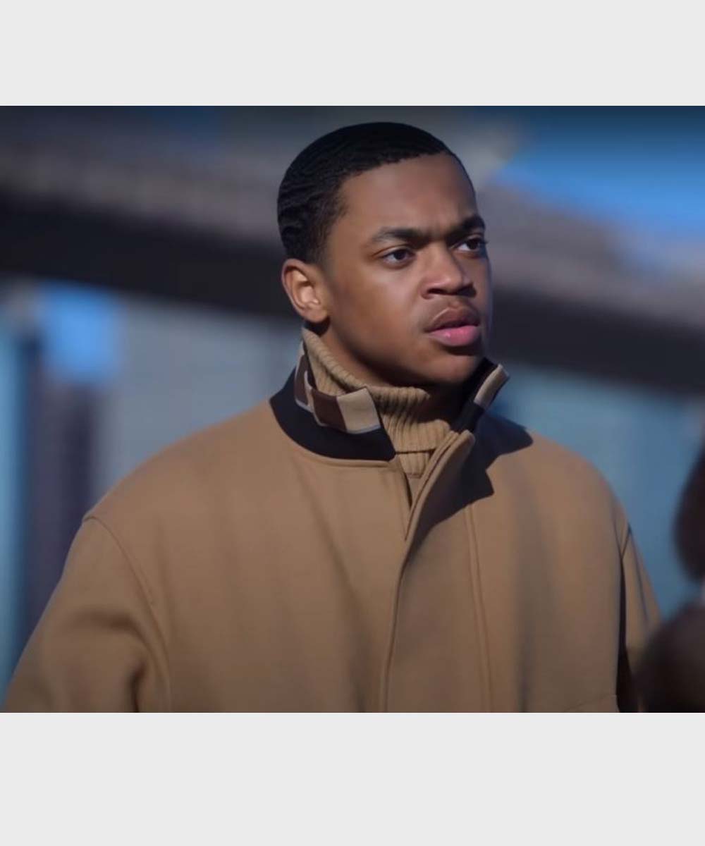 Power Book II Ghost Tariq St Patrick Brown Jacket Jacket unisex detail view 3 | Dash Racegear — Power Book II Ghost Michael Rainey Jr. Brown Jacket