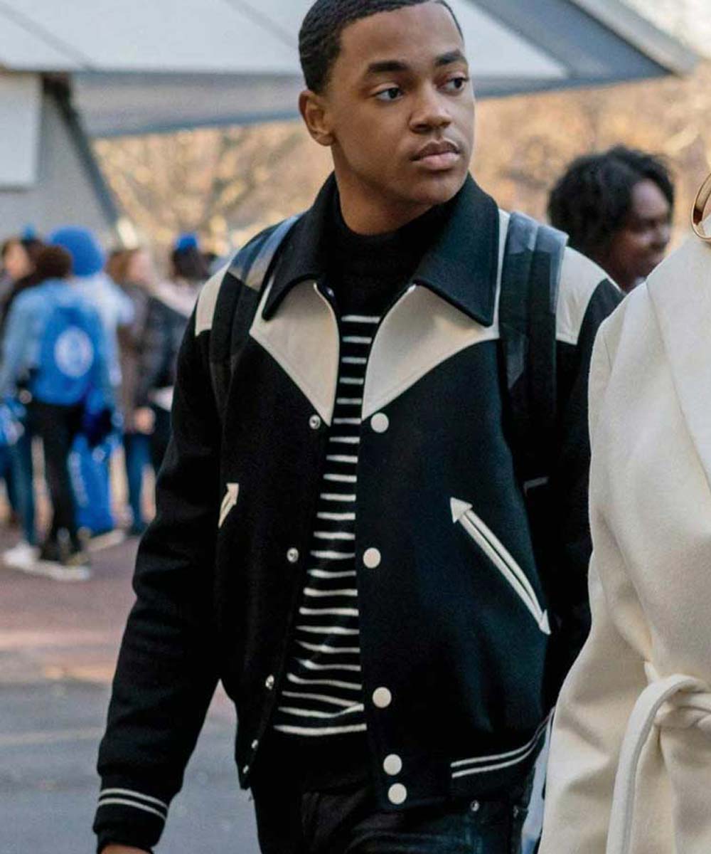 Power Book II Ghost Tariq St Patrick Varsity Jacket Varsity Jacket unisex detail view 3 | Dash Racegear — Power Book II Ghost Tariq St Patrick Varsity Jacket