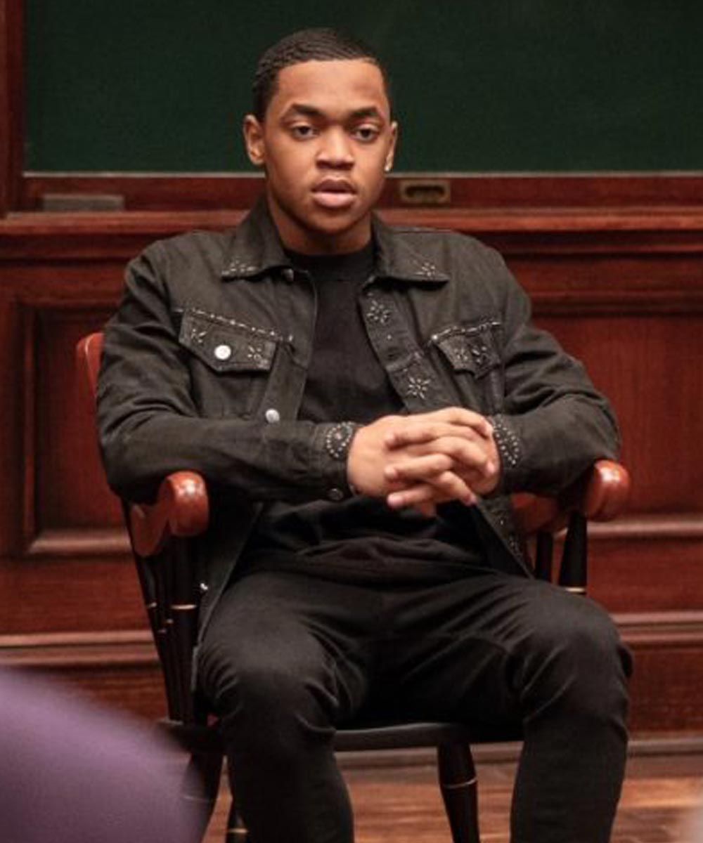 Power Book II Ghost Tariq St Patrick Black Jacket Jacket unisex detail view 2 | Dash Racegear — Power Book II Ghost Michael Rainey Jr. Black Cotton Jacket