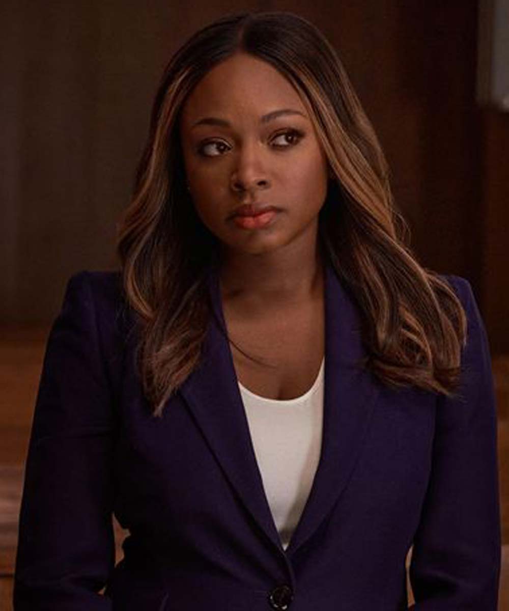 Power Book II Ghost Tasha St Patrick Blazer Blazer unisex front product view | Dash Racegear — Power Book II Ghost Naturi Naughton Purple Wool-Blend Blazer