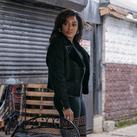 Power Book III: Raising Kanan Series Raquel Thomas Jacket Jacket unisex front product view | Dash Racegear — Power Book III Raquel Thomas Signature Look