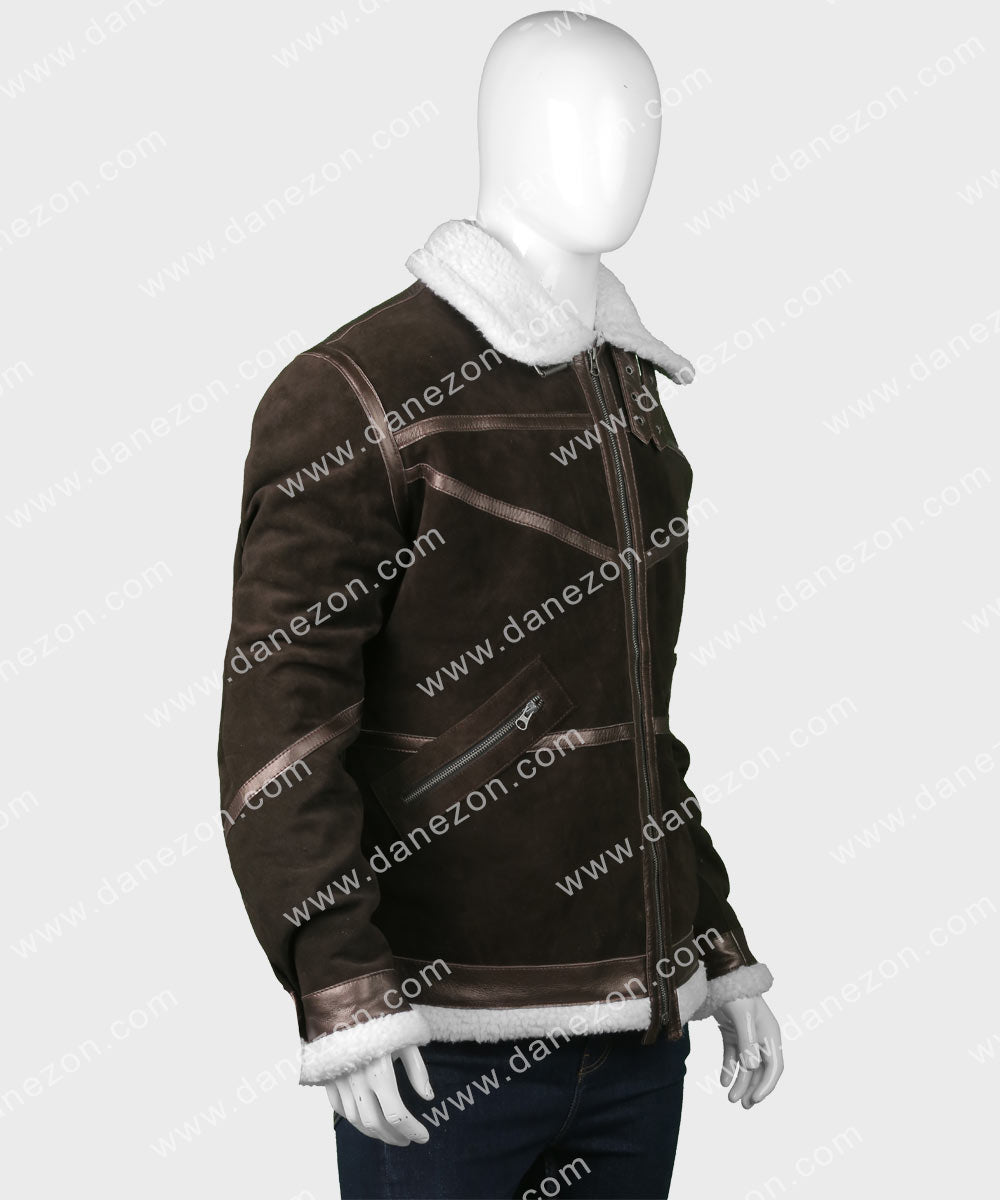 Power 50 Cent Shearling Jacket Jacket unisex detail view 3 | Dash Racegear — Power 50 Cent Brown Shearling Jacket