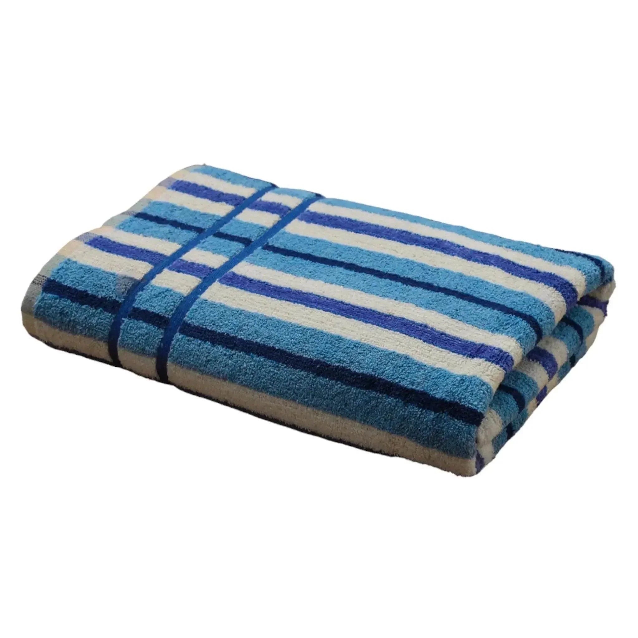 Premium Quality Cotton Stripe Towel - LARGE (27 X 54 INCHES)