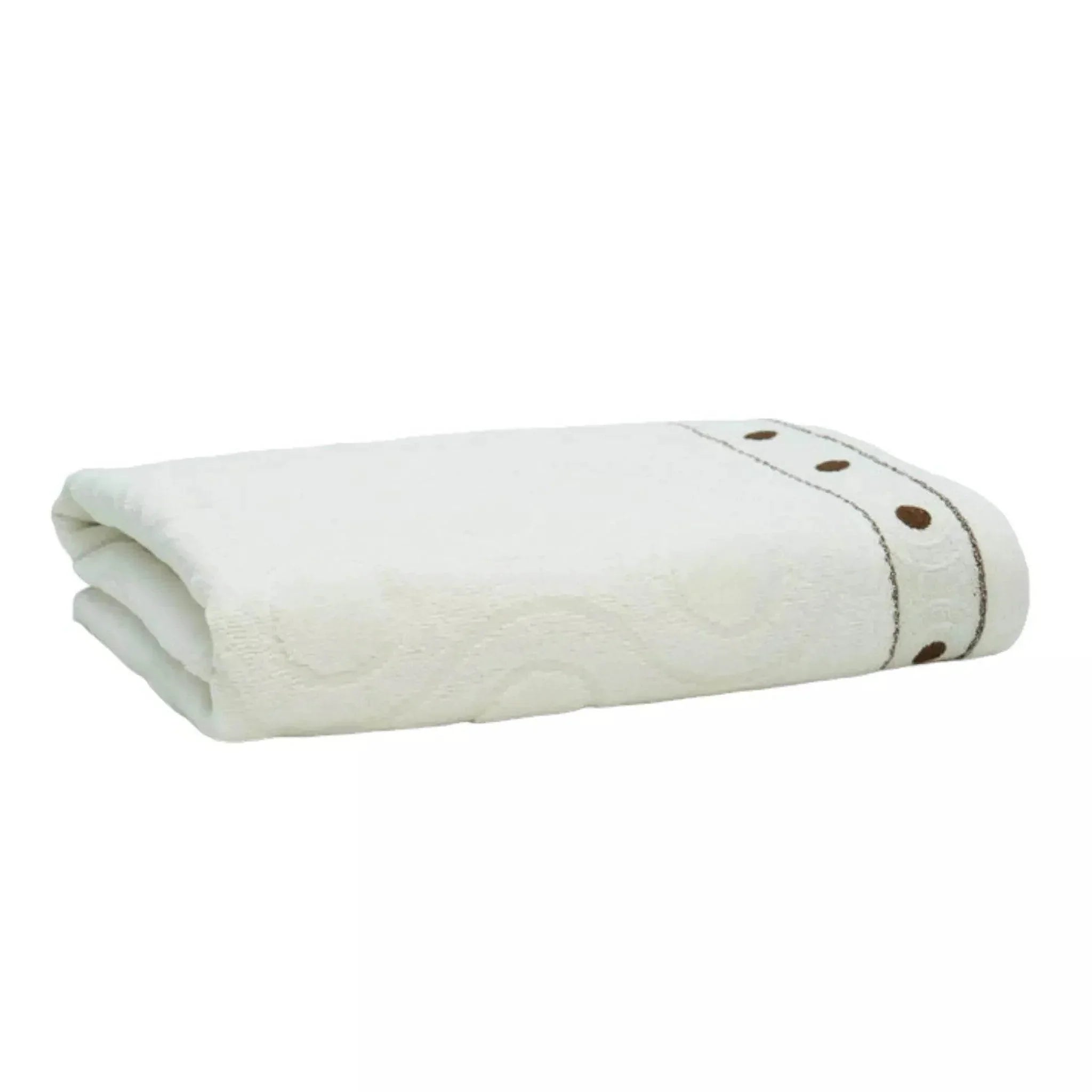 Premium Quality Soft Cotton Towel (Creamy White) - LARGE (27 X 54 INCHES)
