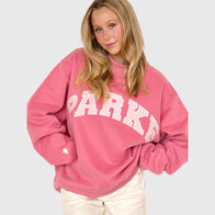Preorder Pink Aid x Parke Mockneck Sweatshirt Sweatshirt unisex front product view | Dash Racegear — Limited preorder Pink Aid Parke mockneck sweater for modern casual looks