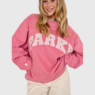 Preorder Pink Aid x Parke Mockneck Sweatshirt Sweatshirt unisex detail view 2 | Dash Racegear — Pink Aid mockneck sweatshirt collaboration with Parke available for early preorder