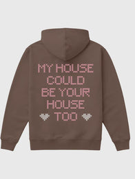 Sabrina Carpenter Pretty Girl Ave Hoodie Hoodie unisex detail view 2 | Dash Racegear — Sabrina Carpenter Pretty Girl Ave brown hoodie 2026, soft pullover fleece perfect for relaxed everyday outfits.